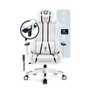 Bielo-čierne herné kreslo DIABLO KING