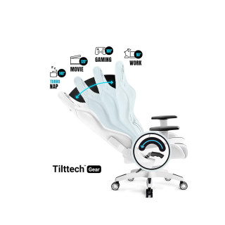 Bielo-čierne herné kreslo DIABLO KING