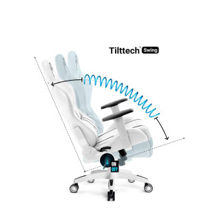 Bielo-čierne herné kreslo DIABLO KING