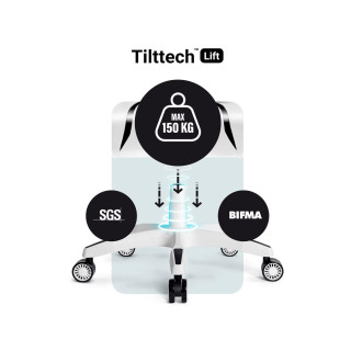 Bielo-čierne herné kreslo DIABLO KING