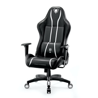 Herné čierno-biele kreslo DIABLO KING