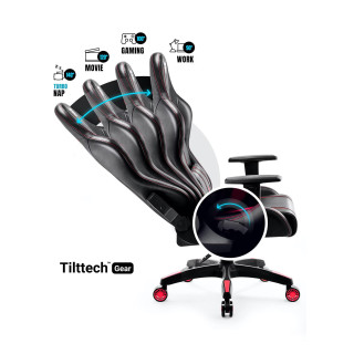 Herné čierno-červené kreslo DIABLO KING