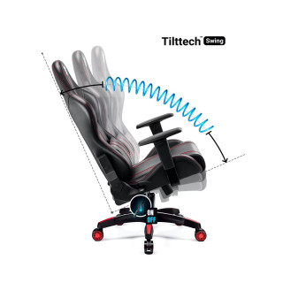 Herné čierno-červené kreslo DIABLO KING