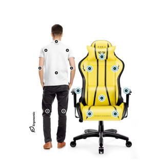 Žlto-čierne herné kreslo DIABLO KING