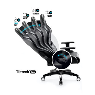 Čierno-biele herné kreslo DIABLO