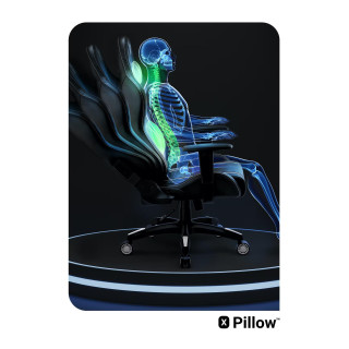 Čierno-biele herné kreslo DIABLO