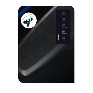 Herné kreslo DIABLO čierno-modrej farby