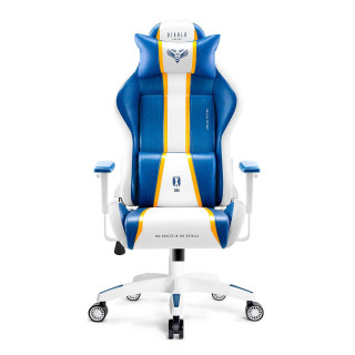 Modro-biele herné kreslo DIABLO KING