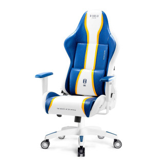 Modro-biele herné kreslo DIABLO KING