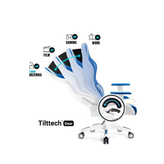 Modro-biele herné kreslo DIABLO KING