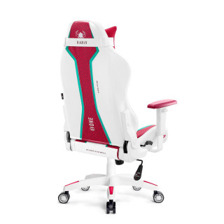 Ružovo-biele herné kreslo DIABLO