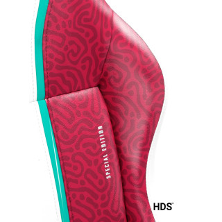 Ružovo-biele herné kreslo DIABLO