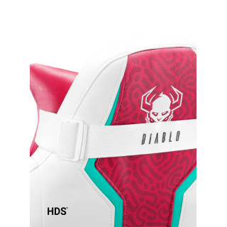 Ružovo-biele herné kreslo DIABLO