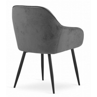 Súprava 2 kresiel s operadlom - tmavosivý zamat