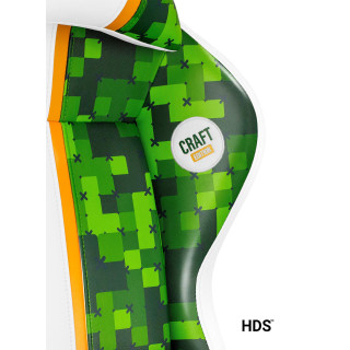 Zeleno-biele herné kreslo DIABLO Craft