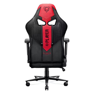 Herné kreslo DIABLO KING v karmínovo-sivej farbe