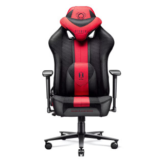 Herné kreslo DIABLO KING v karmínovo-sivej farbe