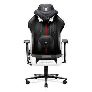 Bielo-čierne herné kreslo DIABLO KING