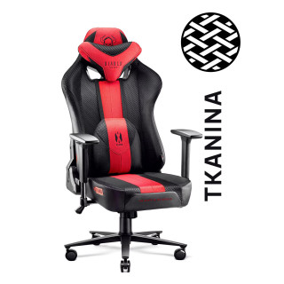 Karmínovo-sivé herné kreslo DIABLO