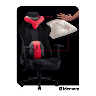 Karmínovo-sivé herné kreslo DIABLO