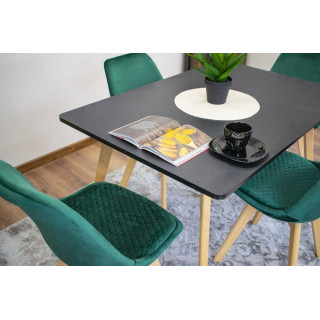 Drevený jedálenský stôl 120cm x 80cm - čierny