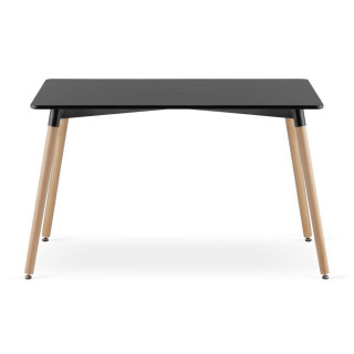 Obdĺžnikový drevený stôl 120cm x 80cm - čierny