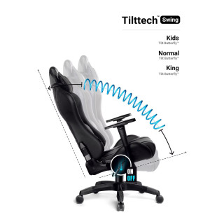 Čierno-sivé herné kreslo DIABLO