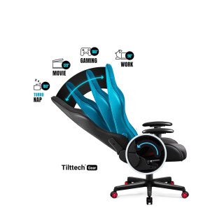 Herné kreslo DIABLO čierno-červenej farby