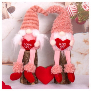 Sediaci valentínsky škriatok KISS ME