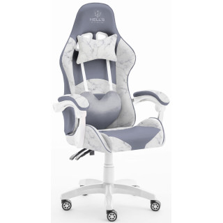 Sivé herné kreslo HELL´S CHAIR s mramorovým dizajnom