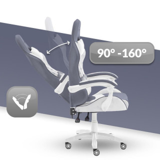 Sivé herné kreslo HELL´S CHAIR s mramorovým dizajnom