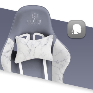 Sivé herné kreslo HELL´S CHAIR s mramorovým dizajnom