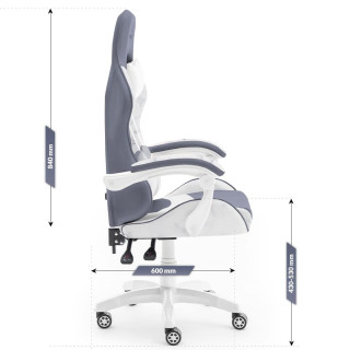 Sivé herné kreslo HELL´S CHAIR s mramorovým dizajnom