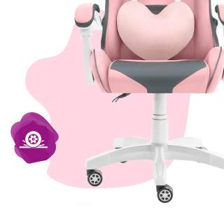 Detské ružovo-sivé herné kreslo HELL´S CHAIR