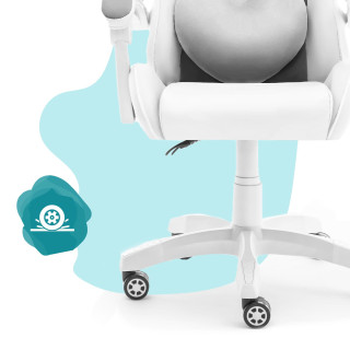 Detské bielo-sivé herné kreslo HELL´S CHAIR