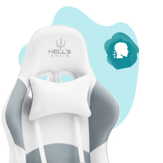 Detské bielo-sivé herné kreslo HELL´S CHAIR