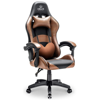 Herné hnedé kreslo HELL´S CHAIR so šachovnicovým vzorom