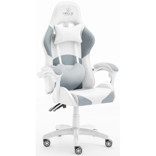 Bielo-sivé herné kreslo HELL´S CHAIR