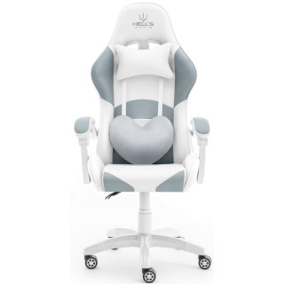 Bielo-sivé herné kreslo HELL´S CHAIR