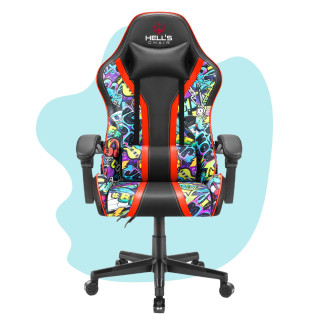Detské farebné herné kreslo HELL´S CHAIR