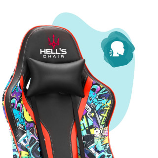 Detské farebné herné kreslo HELL´S CHAIR