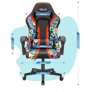 Detské farebné herné kreslo HELL´S CHAIR