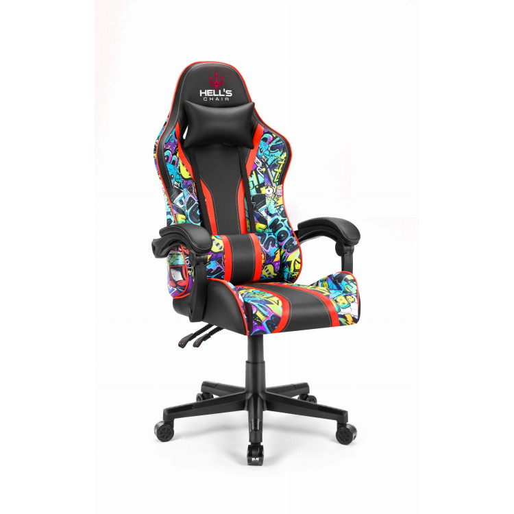 Herné kreslo HELL´S CHAIR s farebnými grafity