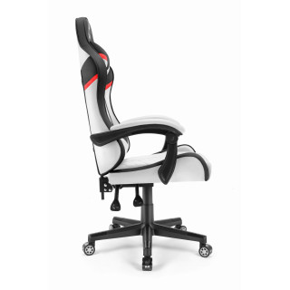 Bielo-čierne herné kreslo HELL´S CHAIR