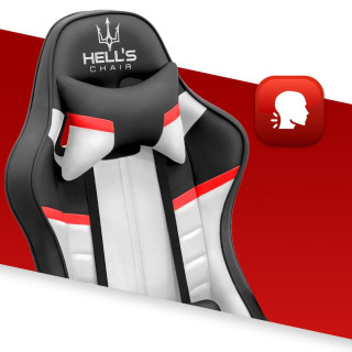 Bielo-čierne herné kreslo HELL´S CHAIR