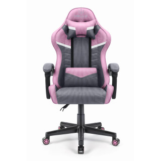 Herné kreslo HELL´S CHAIR v sivo-ružovej farbe