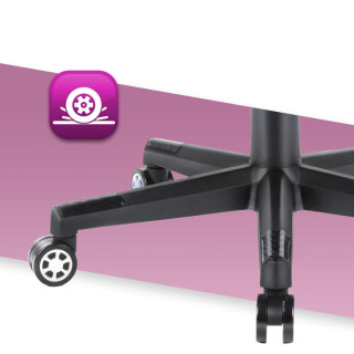 Ružovo-biele herné kreslo HELL´S CHAIR