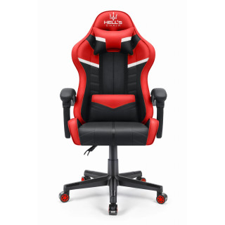 Herné kreslo HELL´S CHAIR v červeno-čiernej farbe