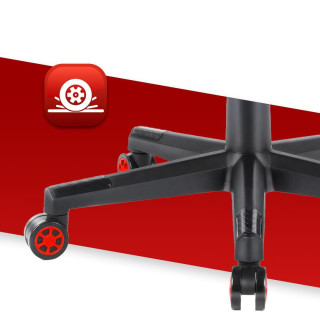 Herné kreslo HELL´S CHAIR v červeno-čiernej farbe