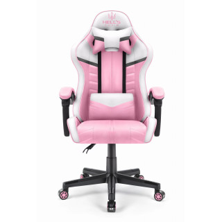 Ružovo-biele herné kreslo HELL´S CHAIR